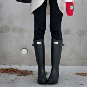 dark grey hunter boots